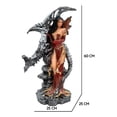 thumbnail image 4 of Hada Dragon Guardian Rojo Estatua Mistica Decorativa Resina, 4 of 8