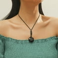 thumbnail image 3 of DESIGNICE Pendant Necklace,Powerful Obsidian Pendant Necklace for Spiritual Protection,Elegant Hexagram Symbol Necklace for Balance,Meaningful Women's Necklaces for Inner Peace ,Black, 3 of 5