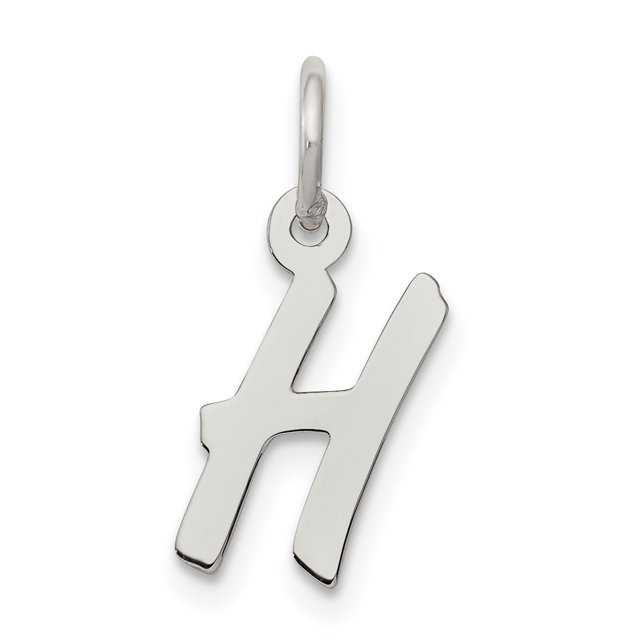 925 Sterling Silver Dainty Letter H Initial Nom Monogramme Collier Pendentif Pendentif