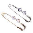 thumbnail image 1 of 2Pcs Safety Pin Beautiful Scarves Buckles Chic Shawl Clip Clothing Accessories, 1 of 6