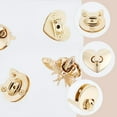 thumbnail image 6 of 1 Box 6 Sets 6 Styles Clasp Bag Buckle Purse Turn Lock Clutches Closure Alloy Bag Twist Lock Accessories Light Gold DIY Shoulder Bag Handbag Purse Making Hardware Accessory, 6 of 6