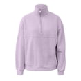 thumbnail image 5 of Fall Sweatshirts for Women 2025 Long Sleeve Half Zipper Stand Collar Plain Oversized Sweatshirt Pullover Tops, 5 of 6