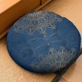 thumbnail image 2 of Round Meditation Cushion, 22" Dutch Velvet Floor Pillow with PP Cotton Filling for Yoga, Zen, Reading, and Floor Seating, Boho Print, 2 of 5