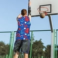 thumbnail image 5 of Naloa Nautical Animals Basketball Jersey Reversible Men's Mesh Athletic Sports Shirts Training Practice S-4XLXX-Large, 5 of 6