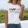 thumbnail image 4 of GEWSEY Autism Awareness Shirt for Women I Wear Blue Tshirt Autistic Mom T-Shirt Puzzle Piece Short Sleeve Tops White, XXL, 4 of 7