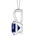 thumbnail image 2 of ANGARA Lab Grown 4.5 Ct V-Bale Blue Sapphire Pendant for Women in 925 Sterling Silver (Size-10mm) | September Birthstone, Anniversary, Jewelry Gift for Women | Lab-Grown Blue Sapphire Necklace, 2 of 8