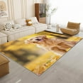 thumbnail image 3 of Brown 3D Printed Area Rug Animal Golden Retriever Non-Slip Low Pile Carpet for Living Room Bedroom, Kids Room and Home Decor, Durable Machine Washable Breathable Indoor Floor Mat 8 X 10 Ft, 3 of 7
