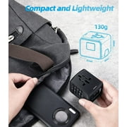 Universal Travel Adapter, Meromore European Travel Plug Adapter with Type C, Black