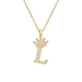 thumbnail image 2 of Jumpingount InitialNecklacePendantEnglish Letter A to Z Modern Jewellery Birthday Crystal Charm Valentine'sDay Chain Ropa, zapatos y accesorios Miscelánea L 1, 2 of 6