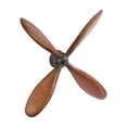 thumbnail image 6 of DecMode Dark Brown Metal 4 Blade Airplane Propeller Wall Decor with Aviation Detailing, 6 of 9