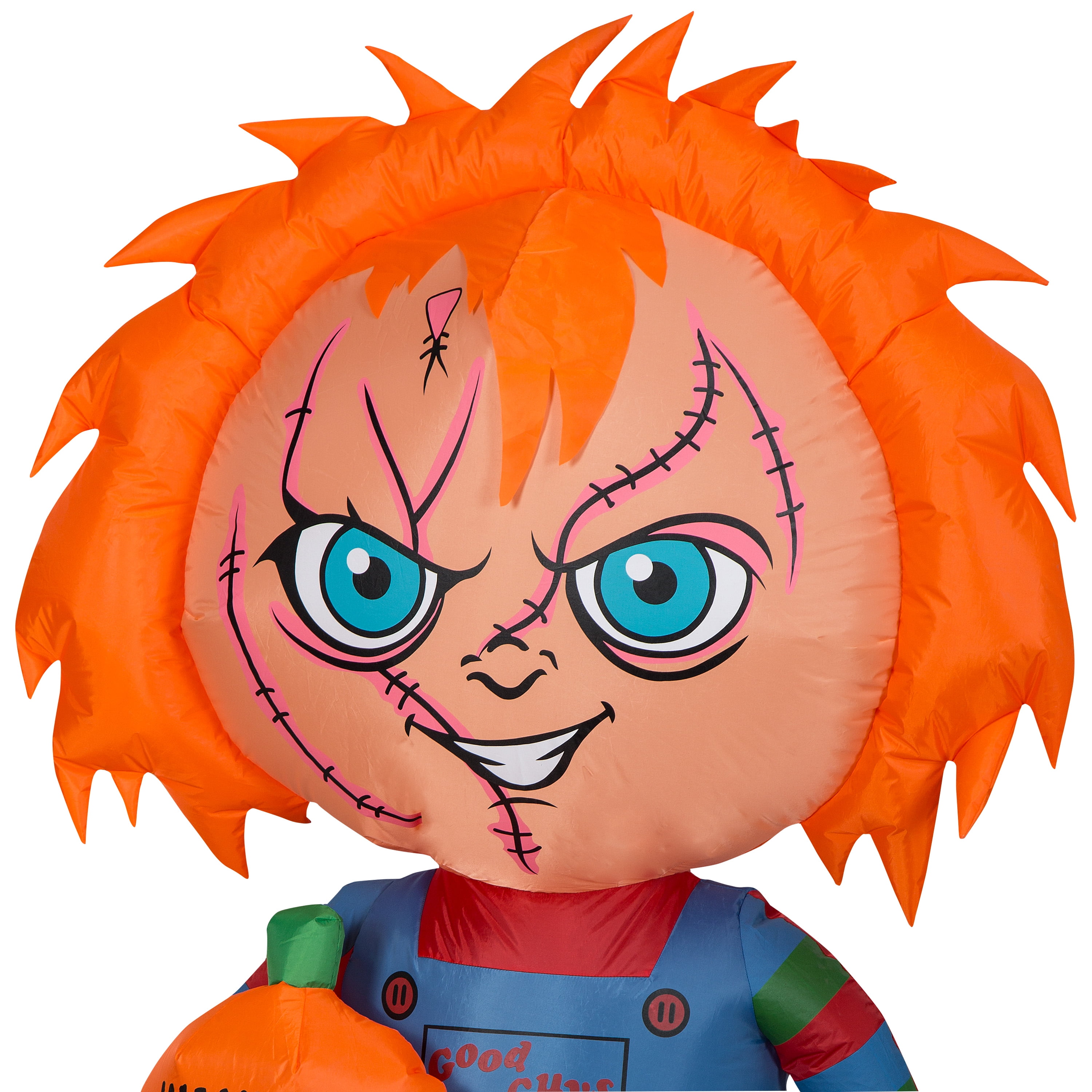 Airblown Chucky Holding "Wanna Play" Pumpkin