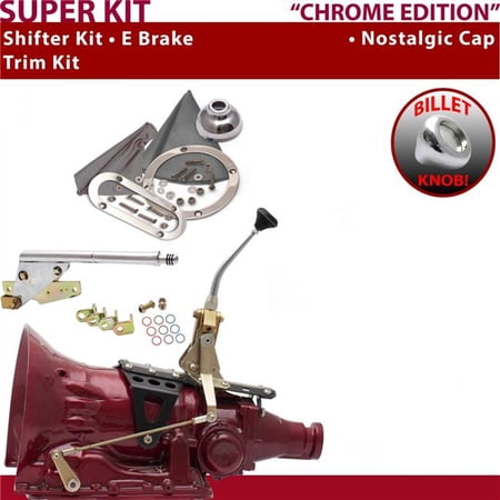 American Shifter TH200 Shifter Kit Chrome 8 in. E Brake Trim Kit for EE284