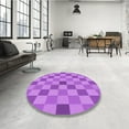 thumbnail image 3 of Ahgly Company Indoor Square Patterned Heliotrope Purple Area Rugs, 8' Square, 3 of 6