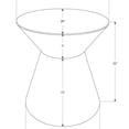 thumbnail image 3 of JERFIT Modern Silver Drum Accent Table, 20 inch Round Metal Side End Table Nightstand for Living Room Bedroom, 3 of 8