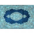 thumbnail image 1 of Ahgly Company Indoor Rectangle Medallion Light Blue Traditional Area Rugs, 7' x 9', 1 of 4