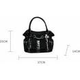 thumbnail image 3 of Y2k Canvas Tote Bag for Women Large Checkered Punk Shoulder Purse Shopping Handbag Travel Top Handle Bags, 3 of 5