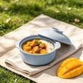 thumbnail image 4 of Unbreakable Soup Bowl Set with Lid & Spoon, Microwave Safe Cool Touch Double Handle Noodle Rice Bowl, Stackable Lightweight Tableware for Family, Camping, Non-Slip, Eco Wheat Straw Soup Bowls, 4 of 6