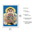 thumbnail image 2 of The Beer of the Lion (Bier Du Lion) - Vintage France Advertising Poster by Eugene Ogé c.1922 - Fine Art Rolled Canvas Print (Unframed) 27in x 40in, 2 of 4