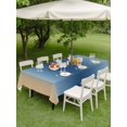 thumbnail image 5 of Navy Blue Khaki Ombre Outdoor Tablecloth with Umbrella Hole, Modern Abstract Art Gradient Spillproof Waterproof Outdoor Table Cover, Patio Tablecloths for Party Picnic Camping, Rectangle 54"x80", 5 of 9