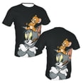 thumbnail image 2 of Tom And Jerry Men's T-Shirt Graphic Print Crew Neck Unisex Short Sleeve Hip Hop Adults Tees Top Streetwear, 2 of 8