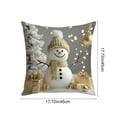 thumbnail image 4 of Christmas Cushion Covers 18x18, 3D Soft White Christmas Throw Pillow Covers Snowman Reindeer Trees Decor Holiday Pillow Cover Farmhouse for Couch Sofa Bed, 4 of 6