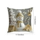 thumbnail image 3 of Juego de cojines navideños con árbol de Navidad, reno y muñeco de nieve. Decoración para sofá. Cojín de lino decorativo con funda de almohada de lino., 3 of 6