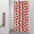 thumbnail image 2 of Red Butterfly Red Silhouette Pattern Shower Curtain 36"x72" ,Bathroom Decorative Shower Curtains Set with 12 Hooks,Modern Waterproof Washable Shower Curtain, 2 of 6
