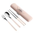 thumbnail image 2 of FcBaudy Camping & Hiking Portable Cutlery Set Reusable Camping Utensils For Camping Lunch Work School Easy To Wash Portable tableware, 2 of 6