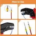 thumbnail image 6 of Wire Crimping Tool with Ratchet,  Ratchet Wire Crimper Tool for Open Barrel Terminal Connectors, Electrical Crimping Tool for Deutsch DELPHI AMP Dupont TYCO Terminals, 24-14 AWG, 6 of 7
