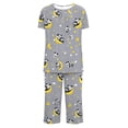 thumbnail image 4 of NominalSnug Pajama Sets for Women Short Sleeve Sleepwear Wide Leg Capri Pants Loungewear Graphic Print Pjs Set, 4 of 8
