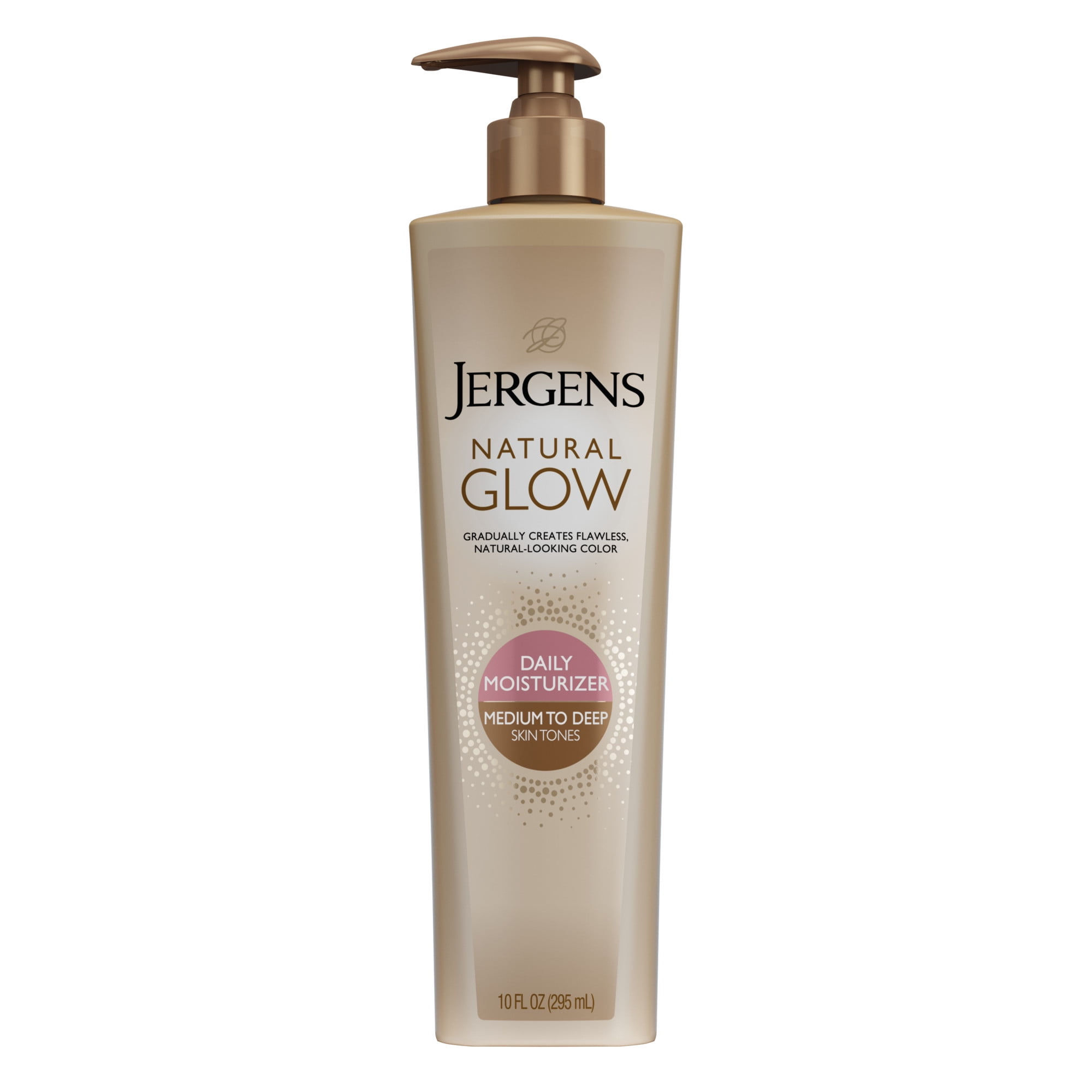 Jergens Natural Glow Sunless Tanning Lotion, Medium to Deep Skin Tone