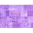 thumbnail image 1 of Ahgly Company Indoor Rectangle Patchwork Purple Transitional Area Rugs, 7' x 10', 1 of 4