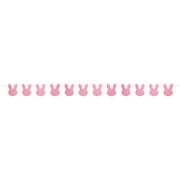 Way to Celebrate Pink Glitter Easter Bunny Banner, 1 ct, 6 ft