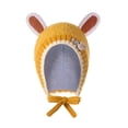 thumbnail image 4 of Easter Baby Bunny Ears Hat Infant Fuzzy Pilot Hats Bonnet Hat Earflap Beanie Cap with Chin Straps for Boys Girls, 4 of 8