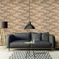 thumbnail image 6 of Smart Profile – 3D Wall Panels for Interior Wall Decor Non-adhesive Thin and Elastic Beige Brick Facing (106 sq ft) PVC Wall Covering Panels for Home and Office – Size (38.6 x 19.3) In - Pack of 20, 6 of 8