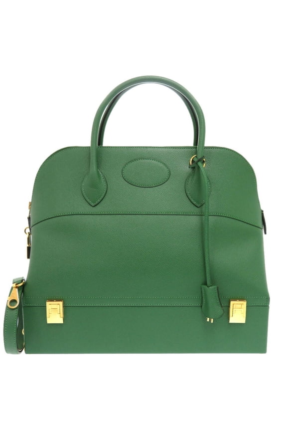 Pre-Owned Hermes MacPherson Couch Vert G Stamped Handbag Green 0942 HERMES (Good)