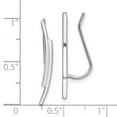 thumbnail image 3 of 925 Sterling Silver Rhodium-plated Ear Climber Earrings; for Adults and Teens; for Women and Men, 3 of 3