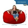 thumbnail image 4 of Ultimate Sack 5000 (5 ft.) Bean Bag Chair in multiple colors: Giant Foam-Filled Furniture - Machine Washable Covers, Double Stitched Seams, Durable Inner Liner. (5000, Cloud Suede), 4 of 5
