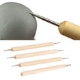 thumbnail image 4 of Fyydes Ceramic Ball Stylus,Ball Stylus,4pcs DIY Pottery Ball Stylus Polymer Clay Sculpting Embossing Modeling Craft Tools, 4 of 8
