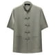thumbnail image 2 of pstuiky Mangas cortas para hombre, Camisa informal de manga corta, cuello alto, lisa y cómoda para hombre ropa de hombre xl, 2 of 3