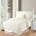thumbnail image 2 of Home Soft Things 4 Piece Diamond Square Bedspread Quilts Set - Ivory - Queen (90" x 90"), 2 of 5