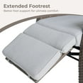 thumbnail image 3 of GRANDPATIO Patio Lounge PE Wicker Indoor and Outdoor Recliner with Flip Table, Mist Gray, 3 of 7