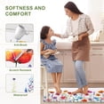 thumbnail image 5 of Kitchen Rugs Floral Anti-Fatigue Kitchen Mats for Floor Flowers Waterproof Non-Slip Kitchen Rugs and Mats, Cushioned Standing Floor Mats for Home/Office, 18''''x30''''+18''''x48'''', White, 5 of 6