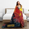 thumbnail image 4 of Iron Man Blankets for Adult Child Ultra Soft Iron Man Anime Flannel Sofa Blanket Warm Durable Boys Blankets for School Office Picnic Travel Camping 60"X80", 4 of 4