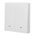 thumbnail image 3 of Interruptor de pared inteligente con botón pulsador y control remoto por voz para Zigbee AC 100-240 V, 2 entradas, 3 of 14