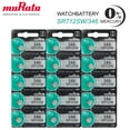 thumbnail image 2 of Murata 346 (SR712SW) 1.55V Silver Oxide 0% Hg Mercury Free Watch Battery (15 Batteries), 2 of 2