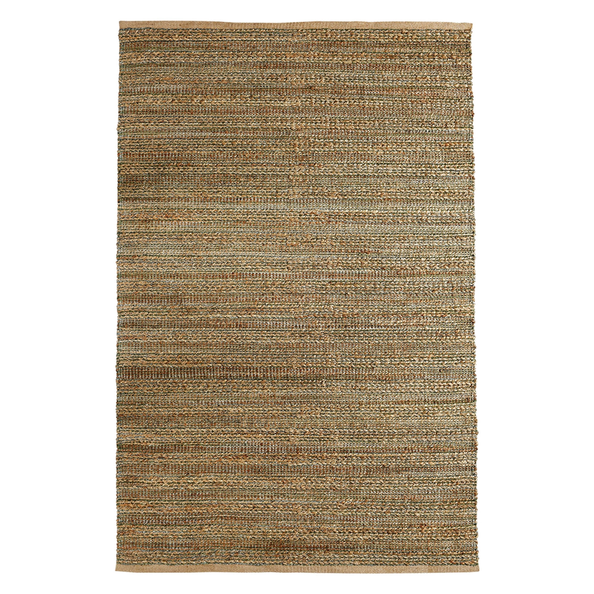 Ox Bay Ollie Striped Transitional Jute Hand-Woven Indoor Area Rug, Natural/Smoke Green, 7'9" x 9'9"