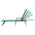 thumbnail image 4 of EDX Park Steel Stacking Chaise Lounge Chair for Outdoor Patio, Cyan, 4 of 10