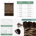 thumbnail image 6 of Leopard Zebra Print Tie Up Curtains for Windows, Adjustable Balloon Window Shades, Vintage Animal Skin Striped Brown Kitchen Window Treatments Farmhouse Short Curtains with Rod Pocket 42"x45", 6 of 8