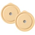thumbnail image 1 of Tapas De Repuesto Para Pyrex 7402-Pc, 7 Tazas, Tapa Redonda De Silicona Para Almacenamiento, Tapa Para Cuenco De Vidrio Anchor Hocking, Paquete De 2 Con Marca De Fecha, Color Beige, 1 of 5
